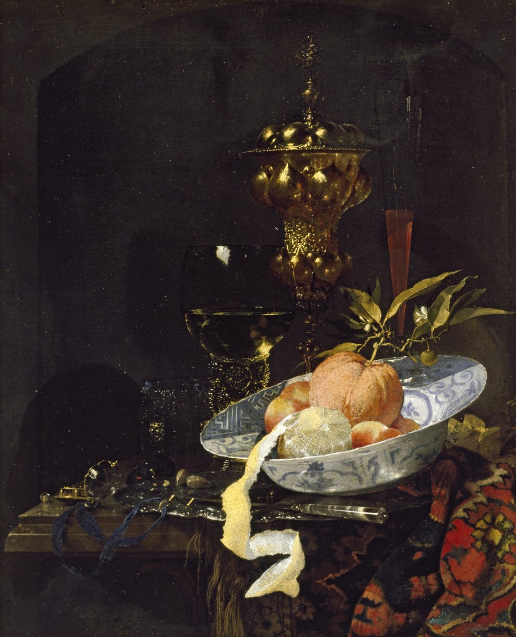 Natura morta con tappeto orientale, primi anni 1660 da Willem Kalf