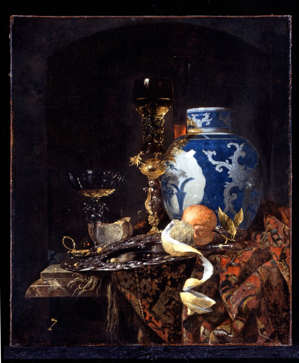 Natura morta con un vaso di zenzero della tarda dinastia Ming da Willem Kalf