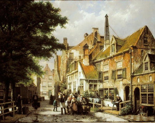 Scena di strada da Willem Koekkoek