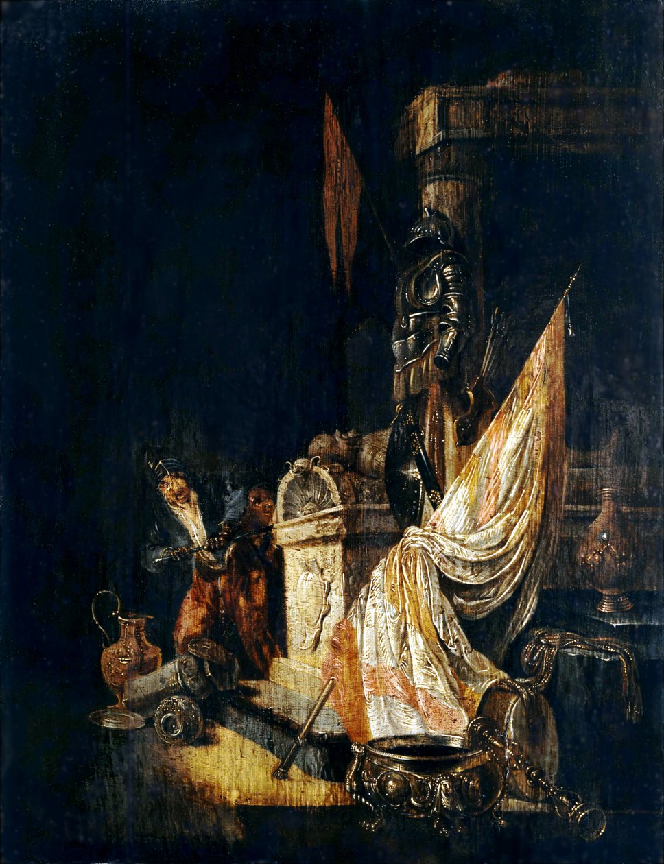 Ladri al sarcofago di marmo (Allegoria della Vanità) da Willem de Poorter