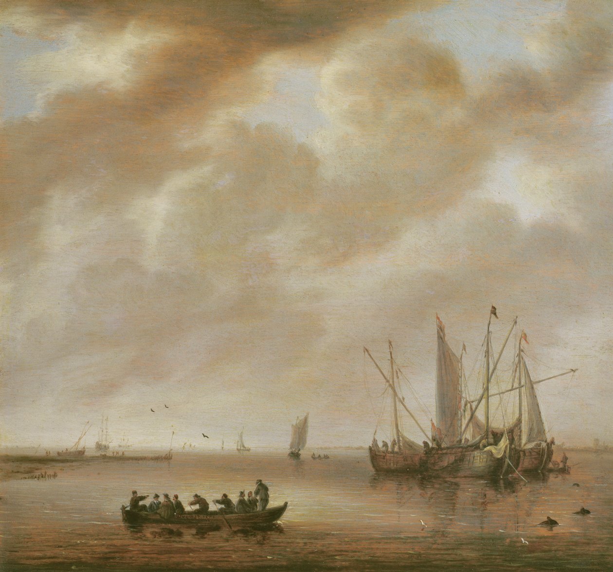 Il mare calmo, 1651 da Willem van Diest