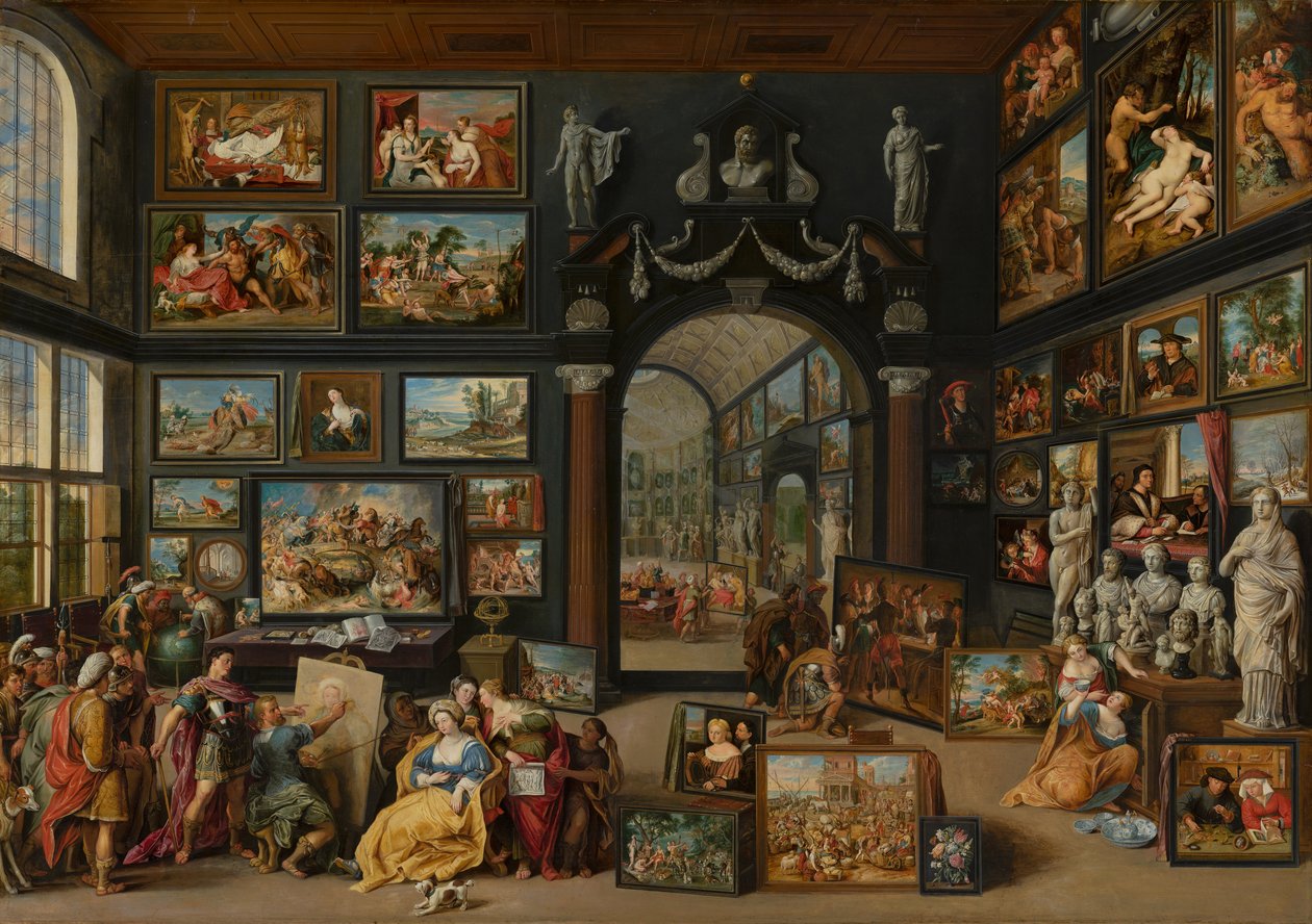 Apelle dipinge Campaspe da Willem van II Haecht