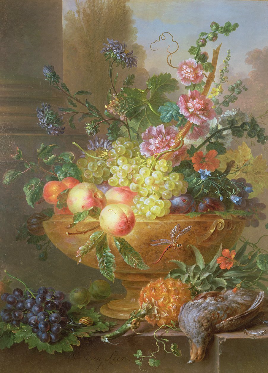 Natura Morta di Frutti e Fiori da Willem van Leen