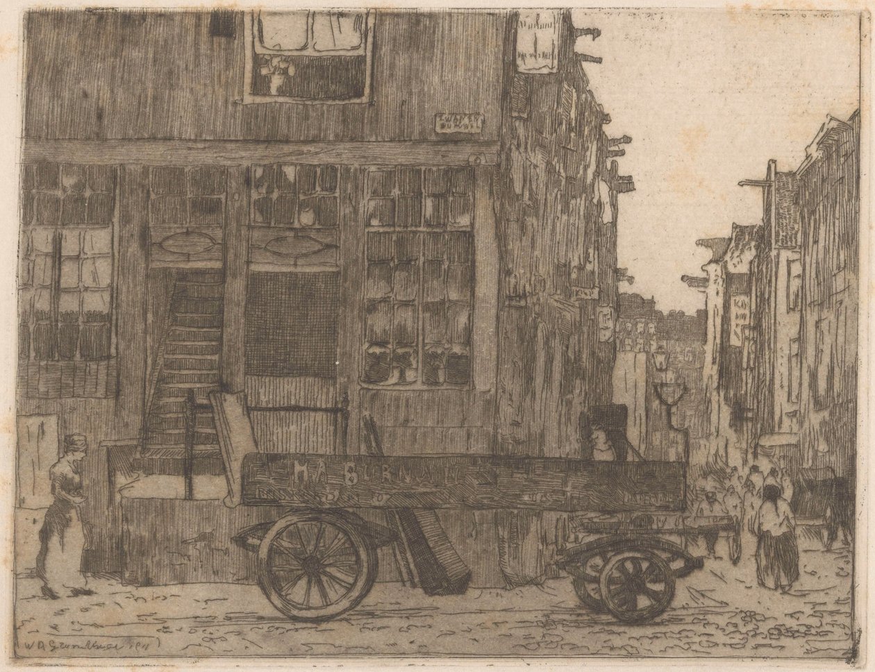Zwanenburgwal ad Amsterdam da Willem Adrianus Grondhout