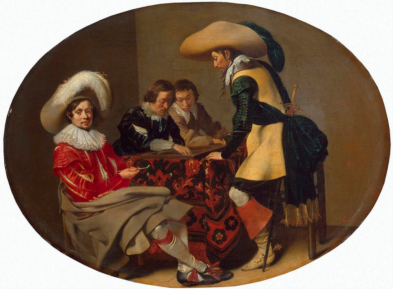 Giocatori di Tric-Trac, c. 1630 da Willem Cornelisz Duyster