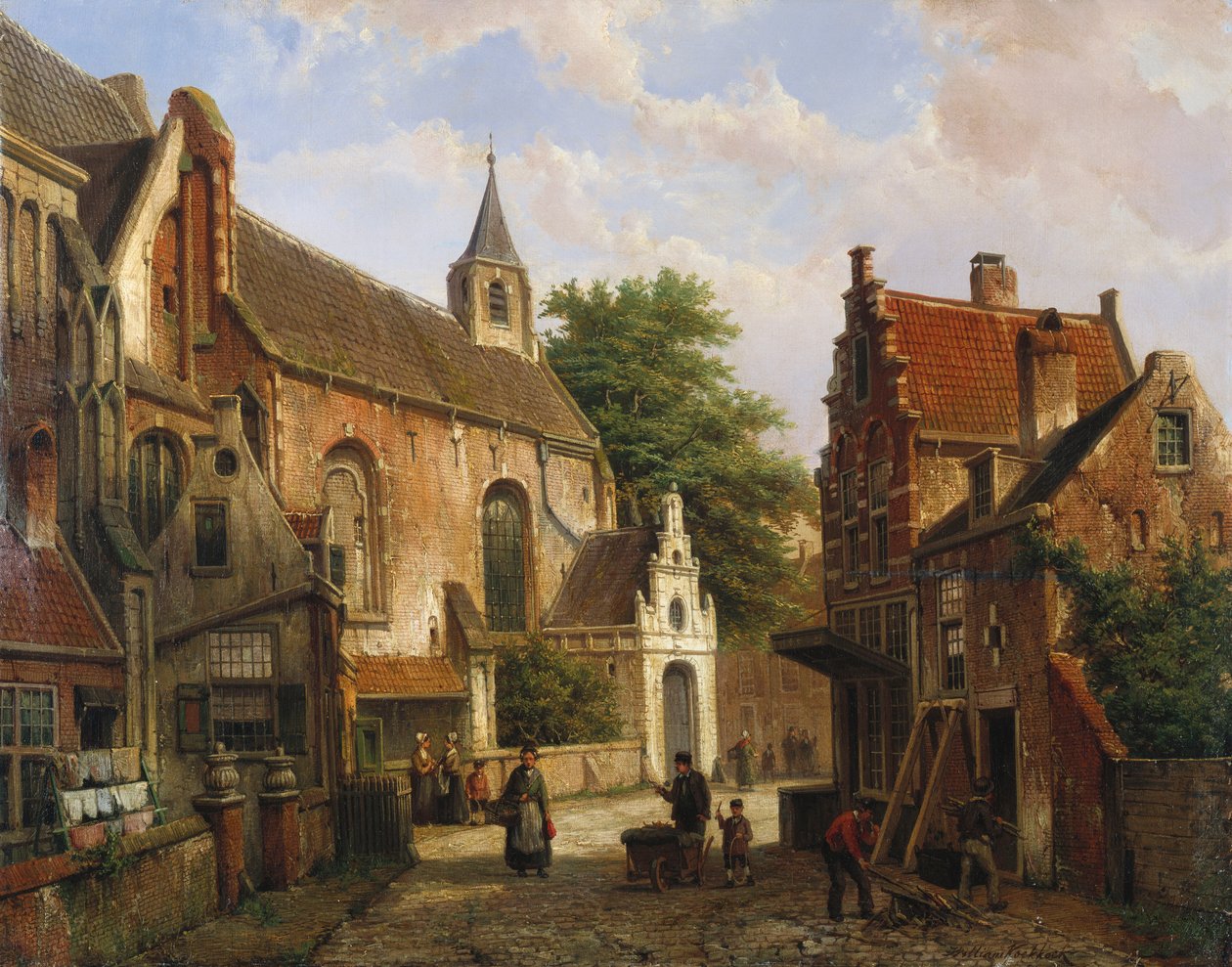 Scena di strada a Delft da Willem Koekkoek