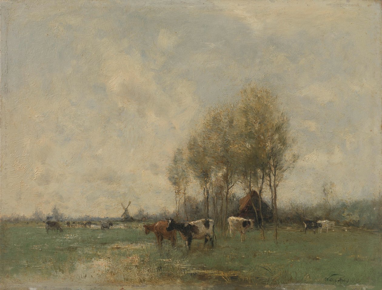 Prato con mucche da Willem Maris