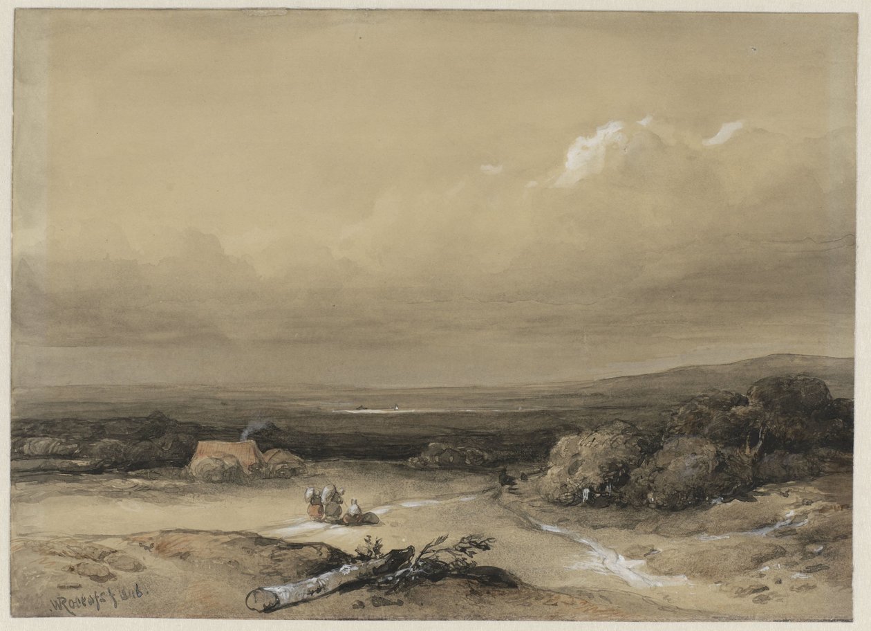 Paesaggio da Willem Roelofs (I) (signed by artist)