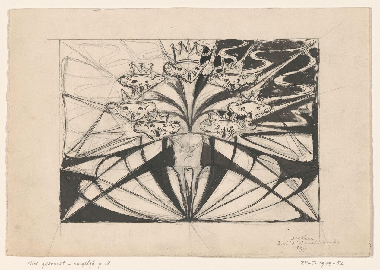 Sette teste di topo incoronate da Ludwig Willem Reymert Wenckebach