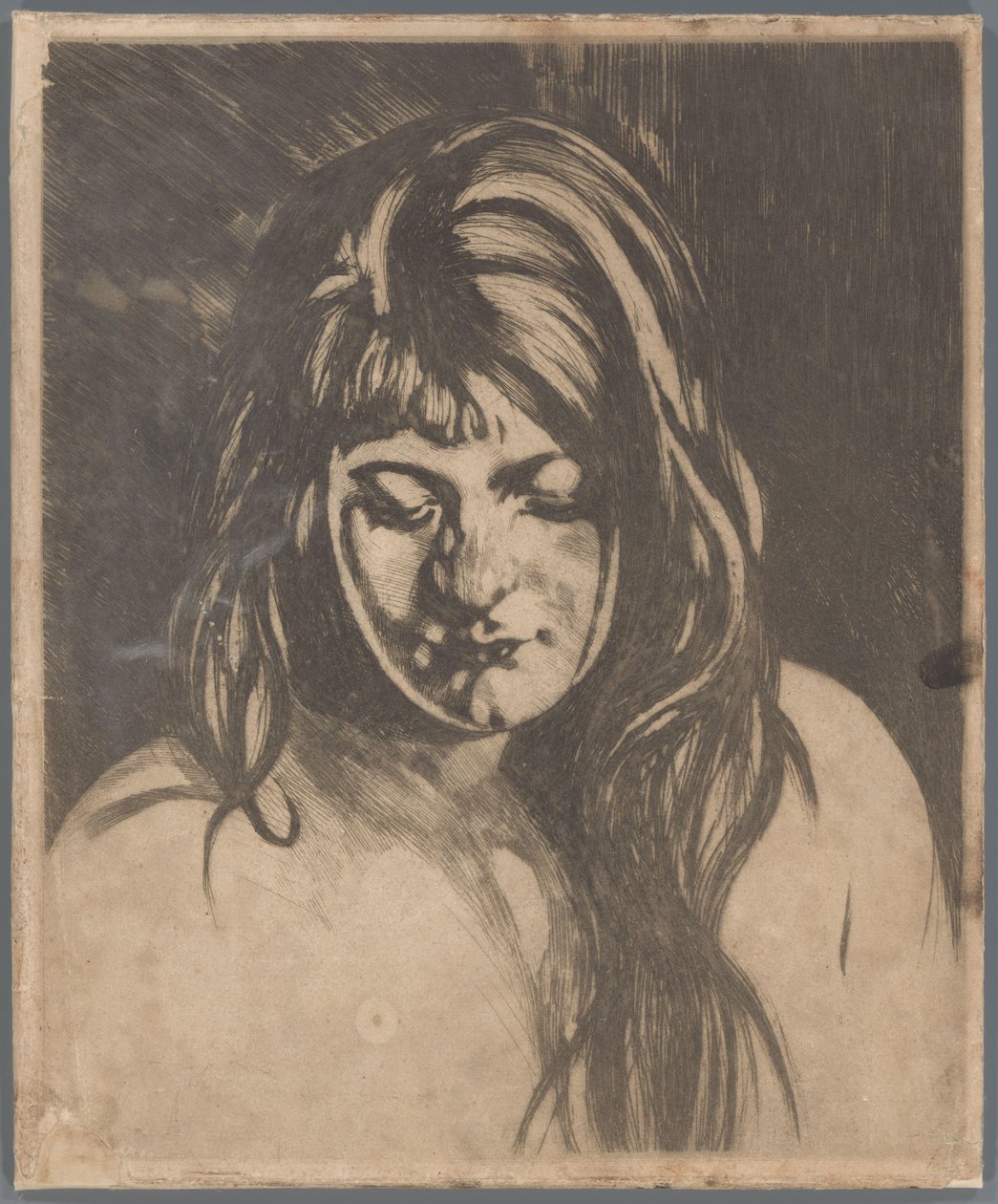Testa di una donna con capelli sciolti da Willem Arnoldus Witsen