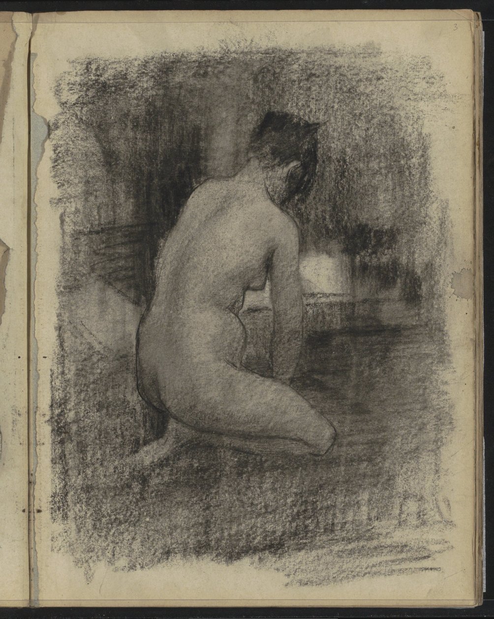 Nudo femminile inginocchiato in un interno da Willem Arnoldus Witsen