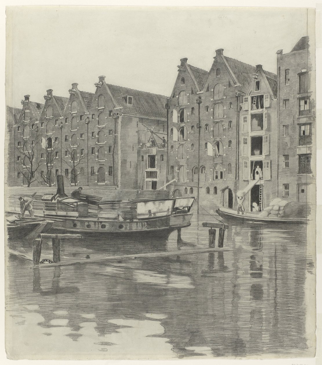 Magazzini su un canale da Willem Arnoldus Witsen