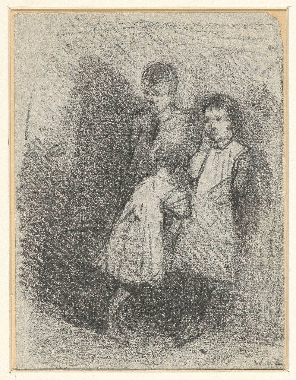 Gruppo di tre bambini da Willem de Zwart