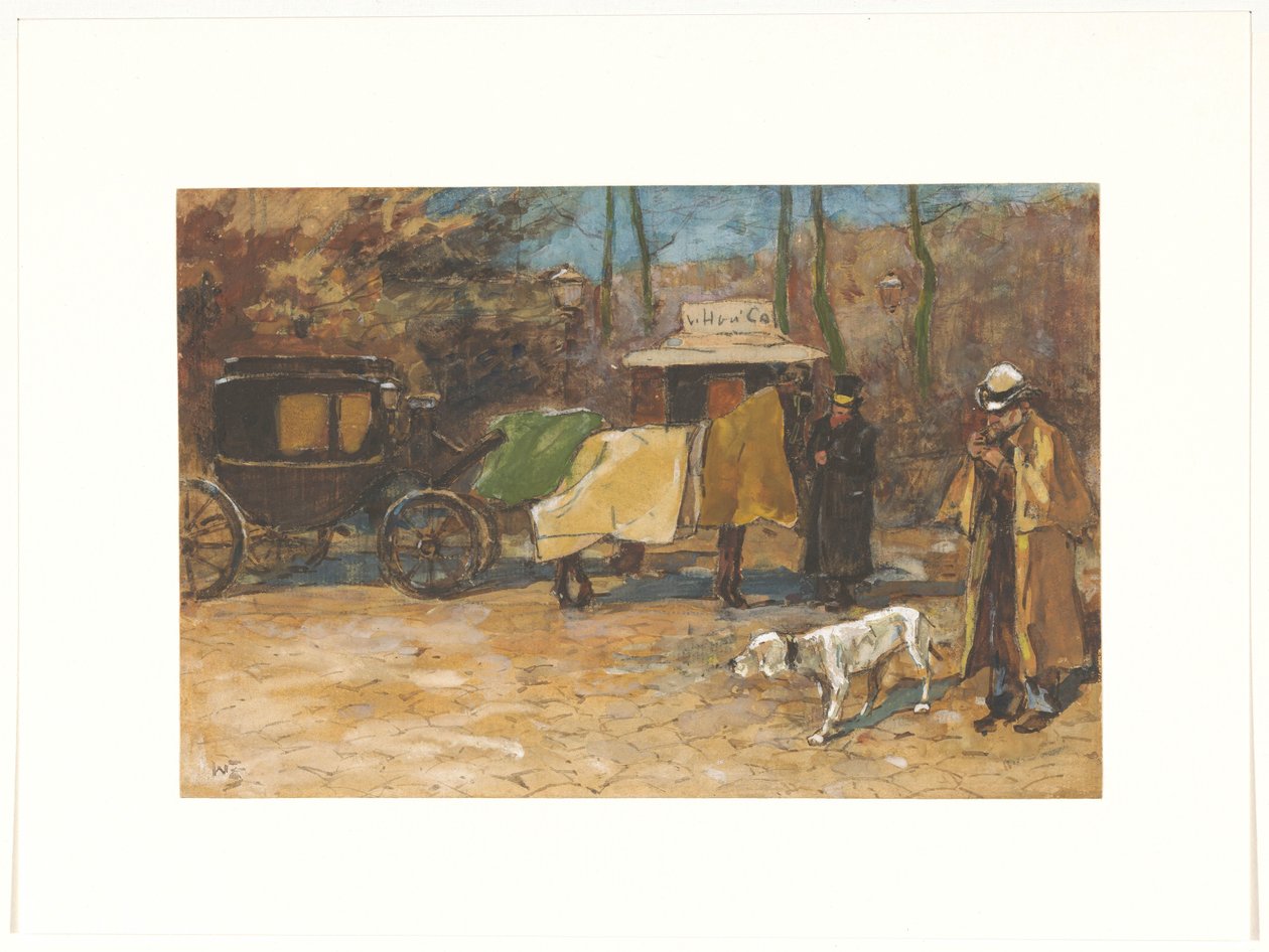 Carrozza in Attesa in un Parco da Willem de Zwart