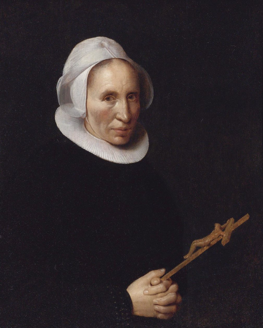 Una signora con in mano un crocifisso da Willem van der Vliet