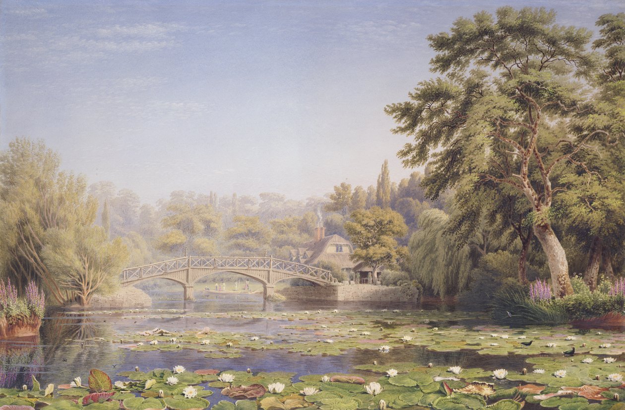 Ponte rustico e cottage di Nuneham Courtenay, vicino ad Abingdon da Joseph Mallord William Turner