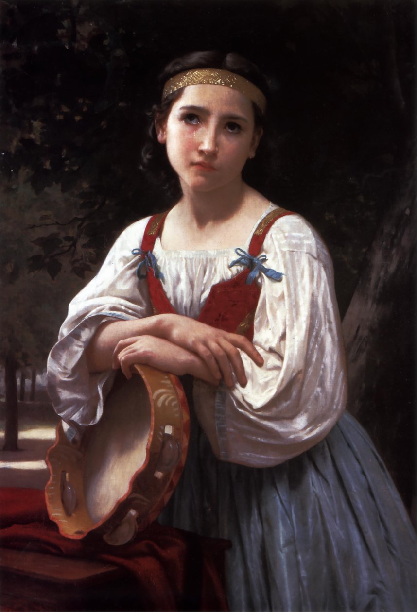 Zingara con un Tamburo Basco da William Adolphe Bouguereau
