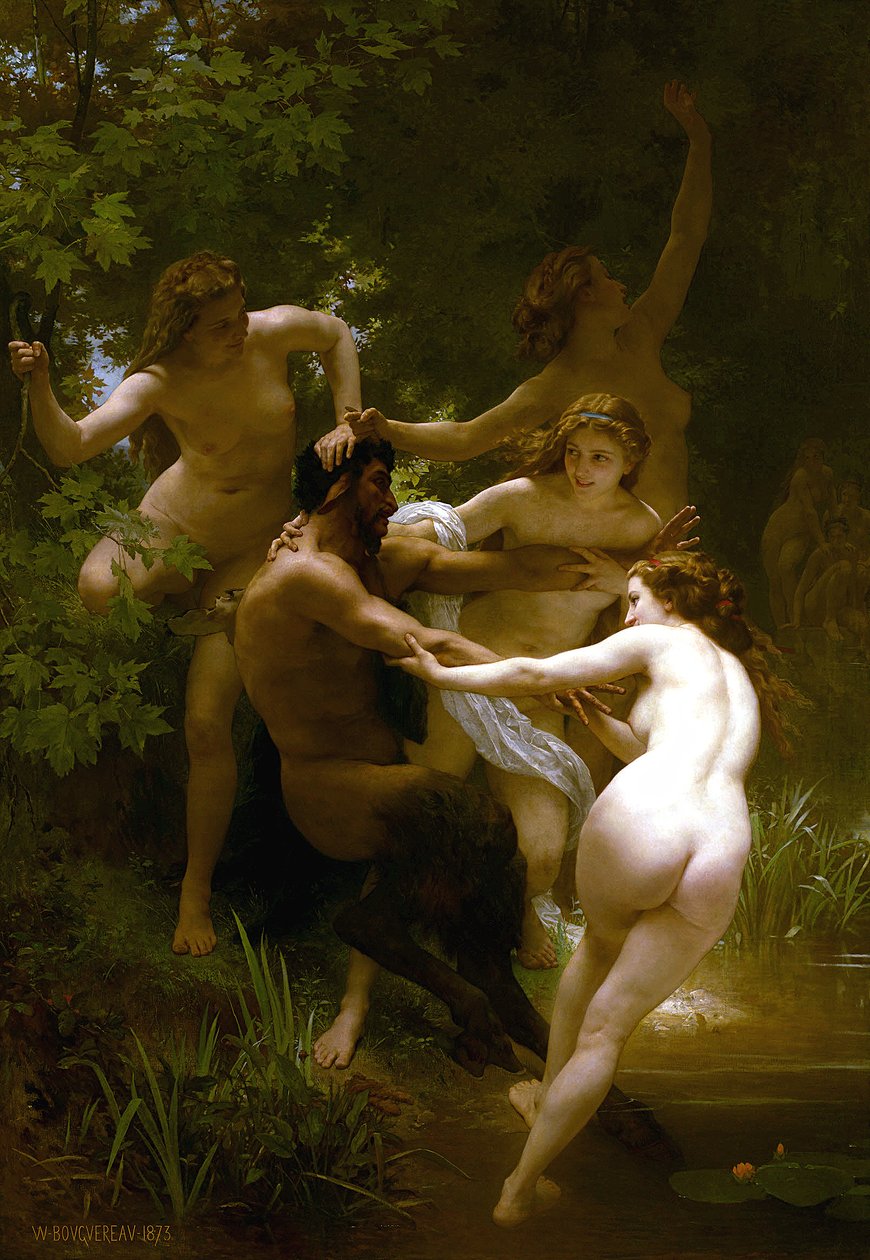 Ninfe e Satiro da William Adolphe Bouguereau
