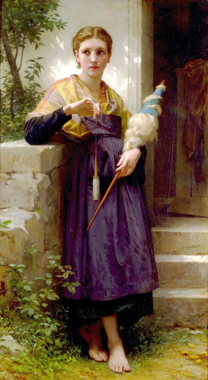 La Filatrice da William Adolphe Bouguereau