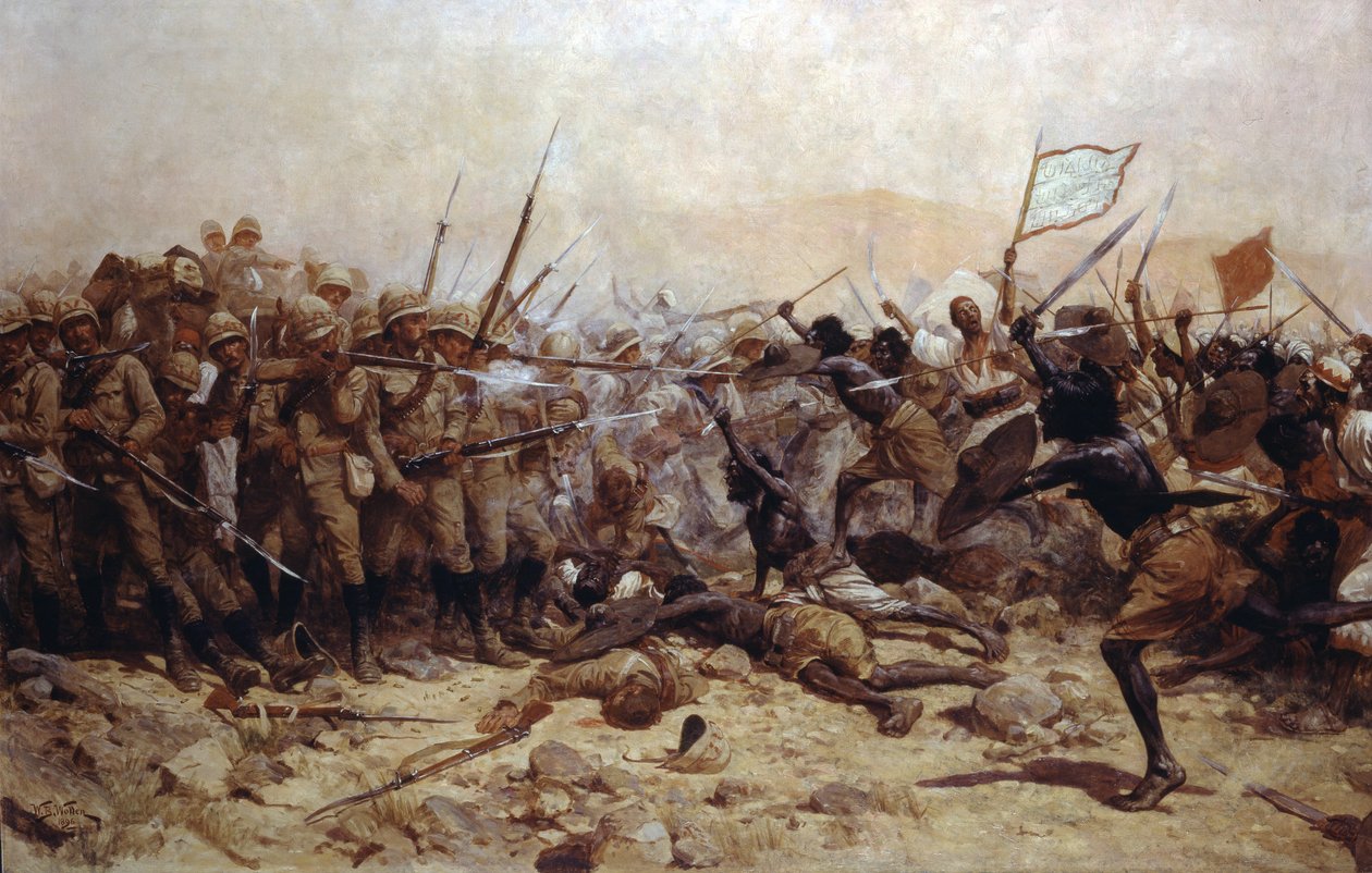 La Battaglia di Abu Klea, 17 gennaio 1885, 1896 da William Barnes Wollen