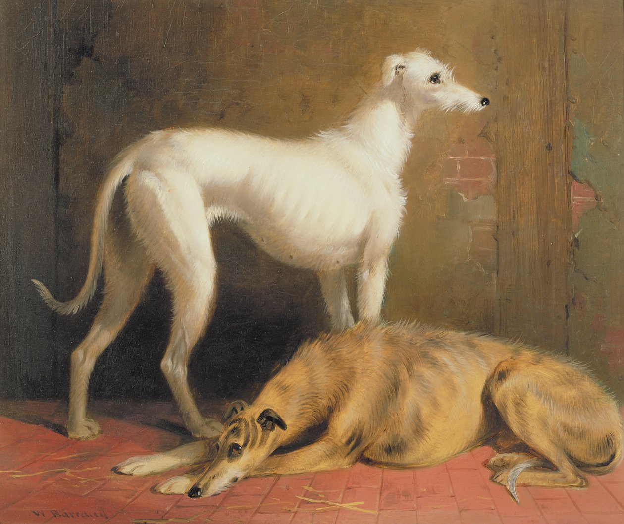 Levrieri in un interno da William Barraud
