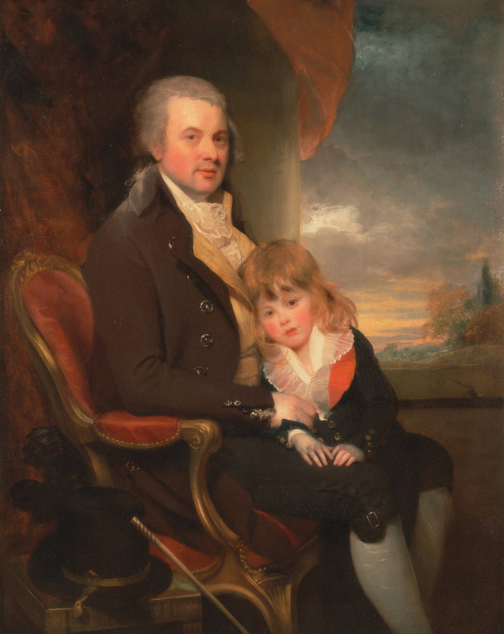 Edward George Lind e suo figlio, Montague da William Beechey