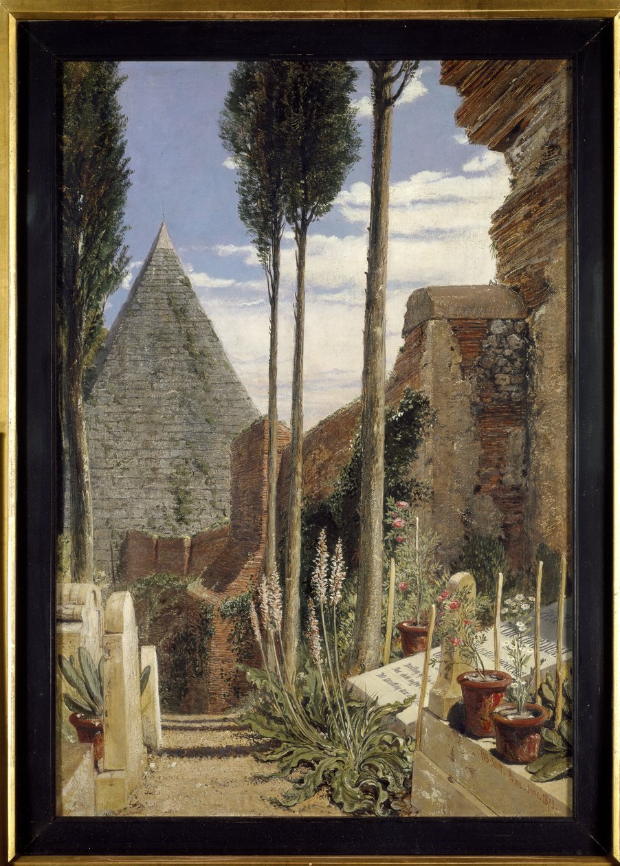 La tomba di Shelley nel nuovo cimitero protestante a Roma da William Bell Scott