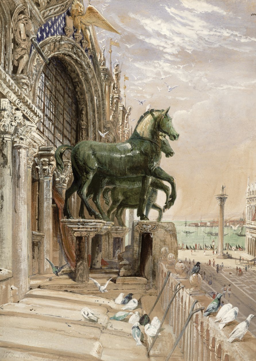Parte superiore della facciata della Chiesa di San Marco, 1862 da William Bell Scott