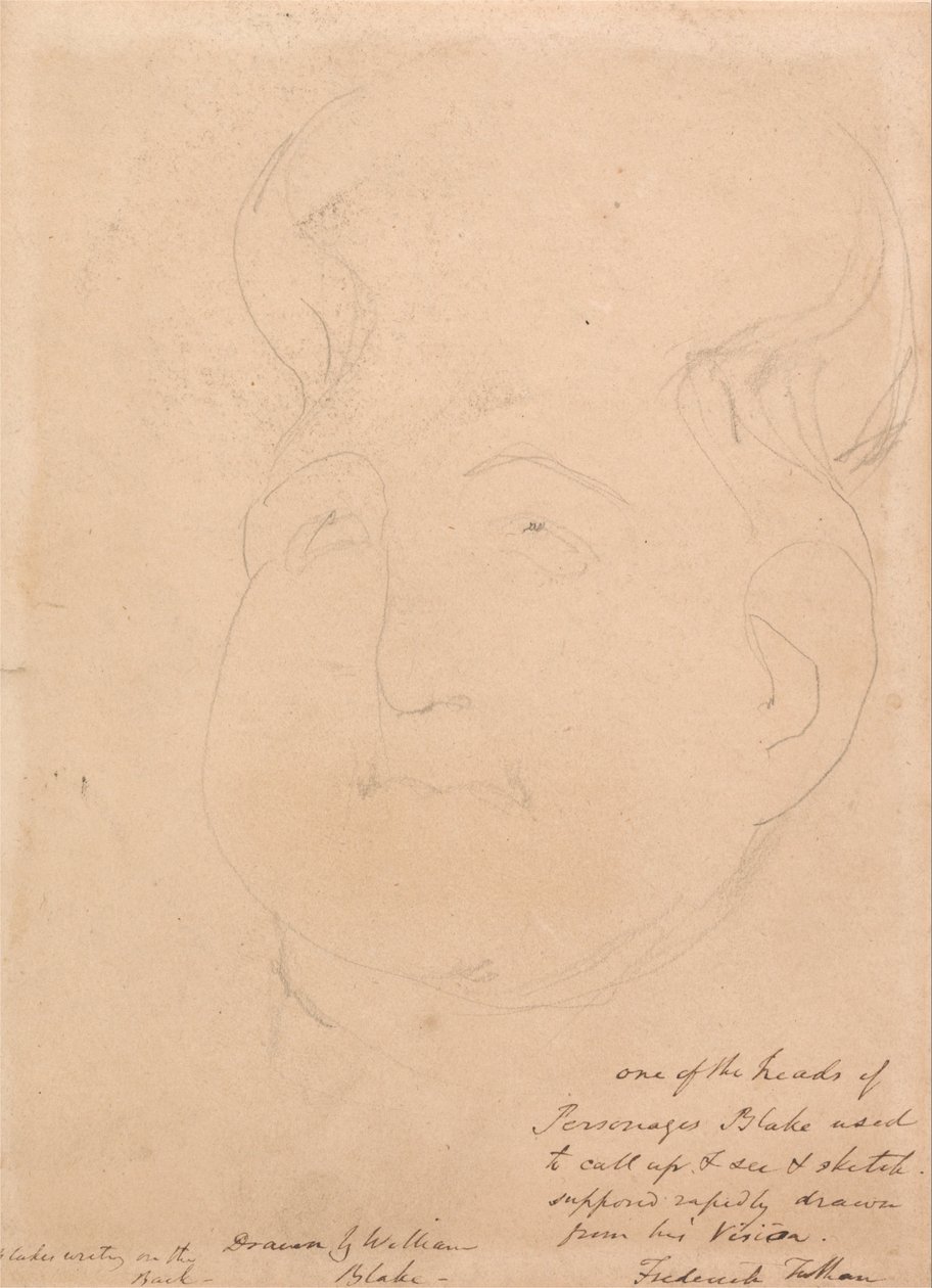 Una testa visionaria da William Blake