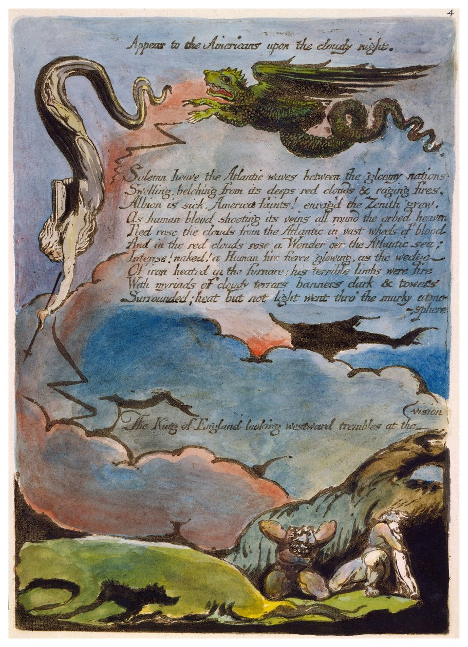 America una Profezia copia una lastra 06 da William Blake