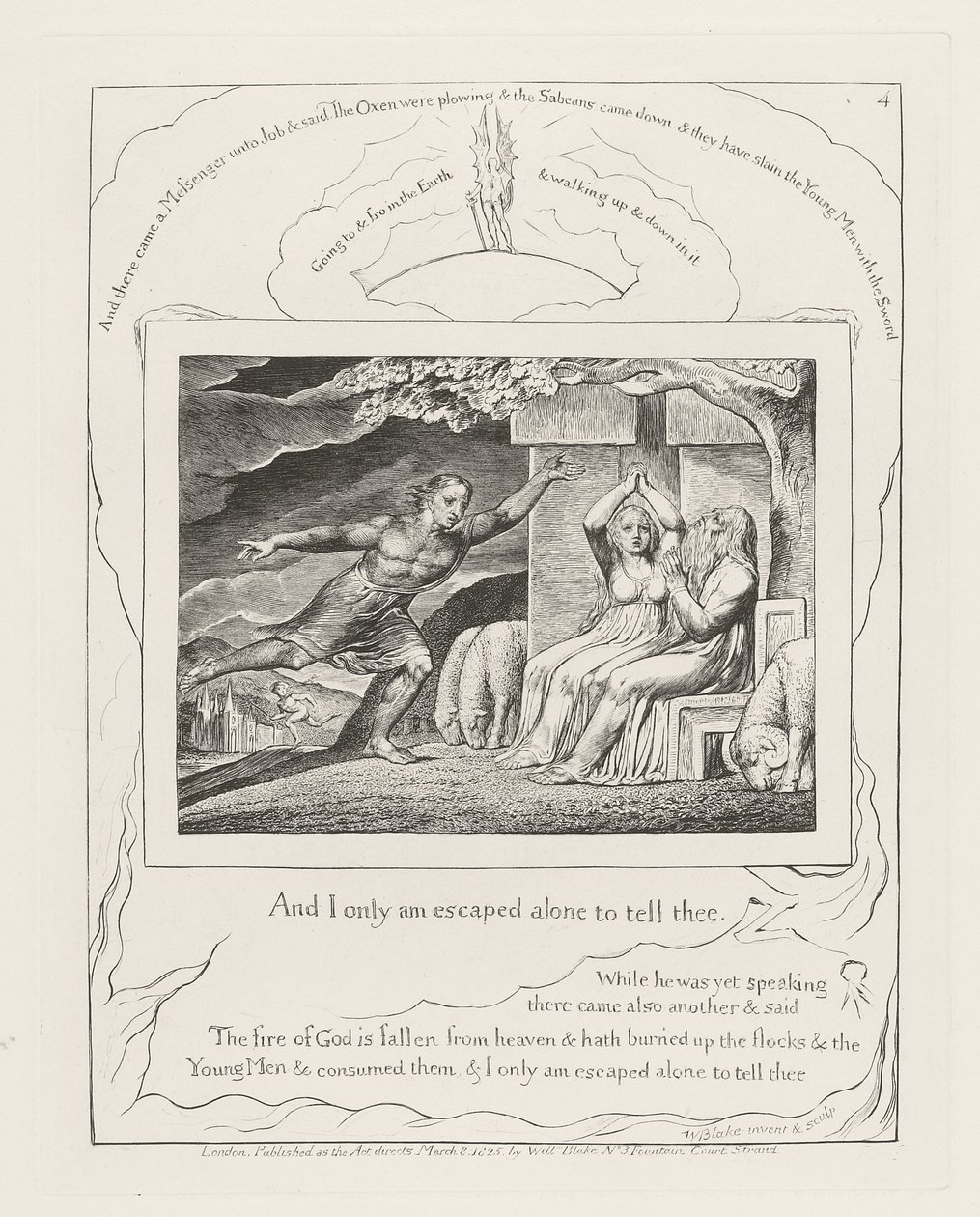 E io solo sono scampato per raccontartelo., 1825 da William Blake
