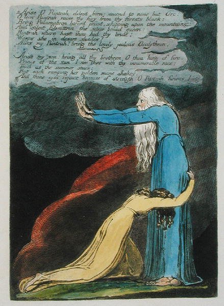 Alzati O Rintrah... tavola 9 da Europe. A Prophecy, 1794 da William Blake
