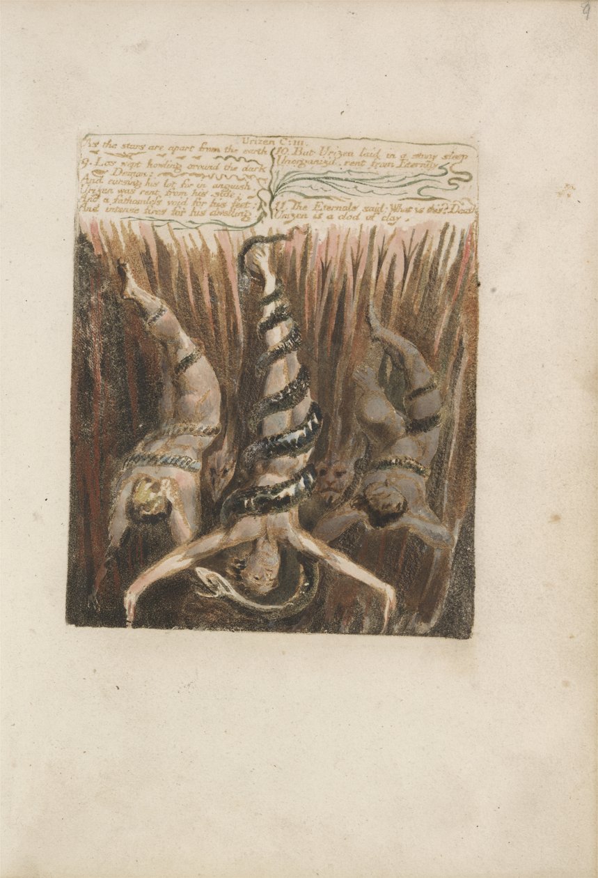Come le stelle sono lontane dalla terra..., tavola 9 da Il primo libro di Urizen, 1794 da William Blake