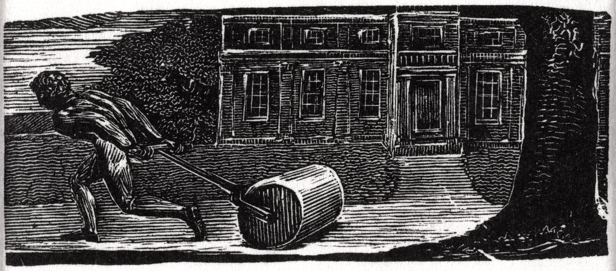 Colinet che cura il prato, illustrazione da 