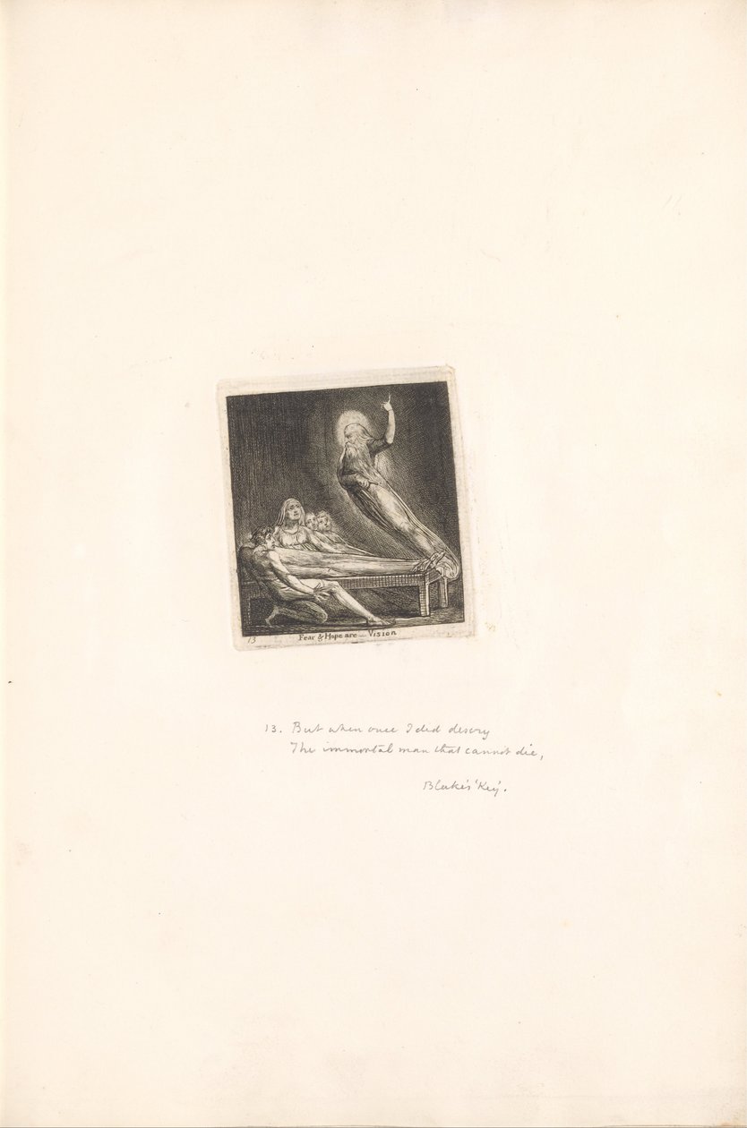 Per i Sessi - Le Porte del Paradiso, Tavola 15, Paura e speranza sono -- Visione da William Blake