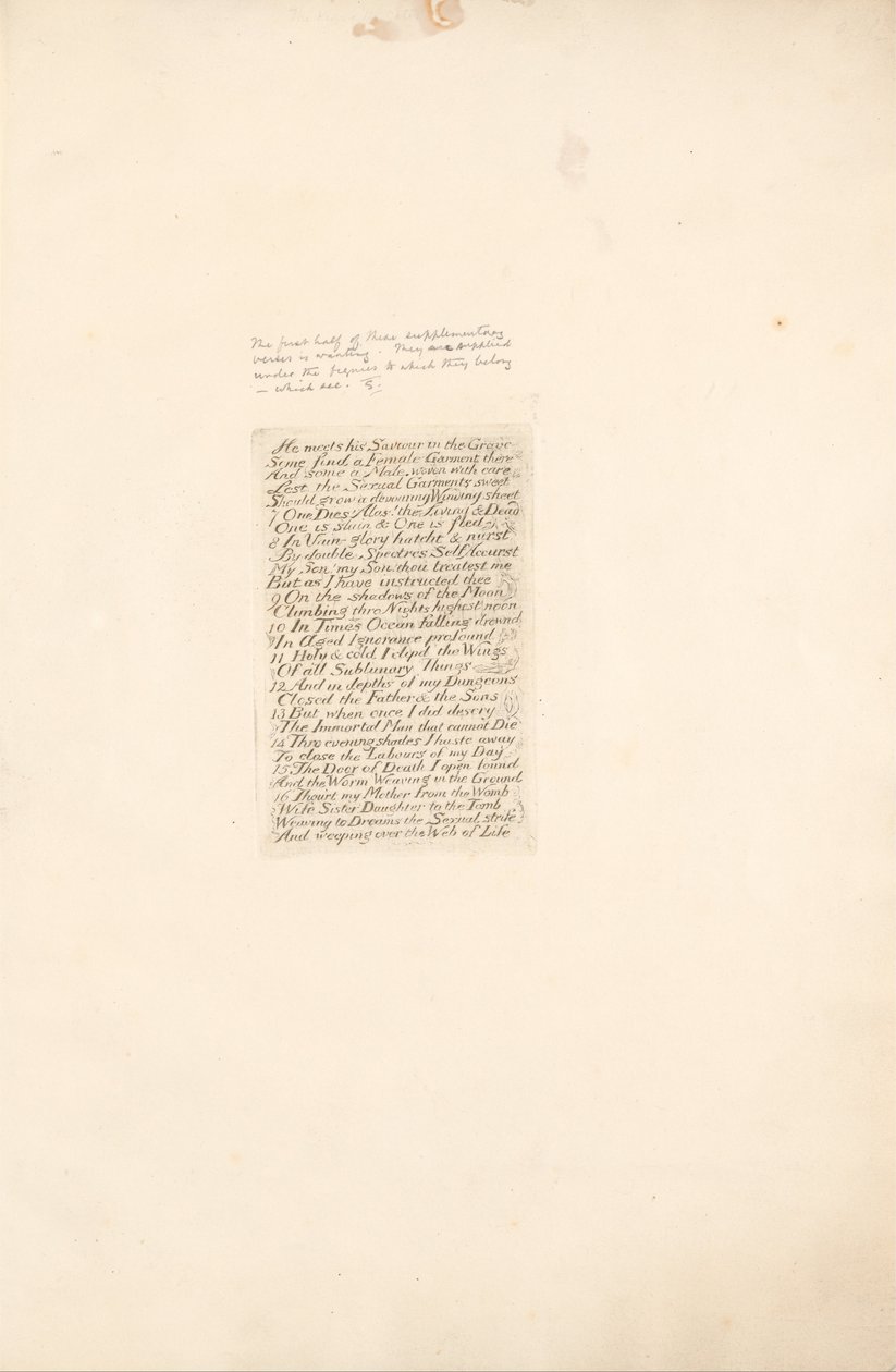 Per i Sessi - Le Porte del Paradiso, Tavola 20, Incontra il suo Salvatore nella Tomba... da William Blake