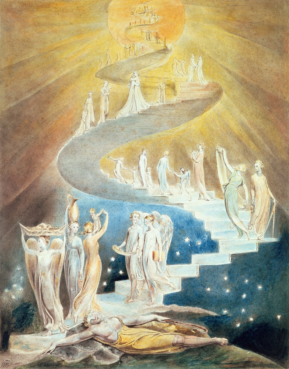 Scala di Giacobbe da William Blake