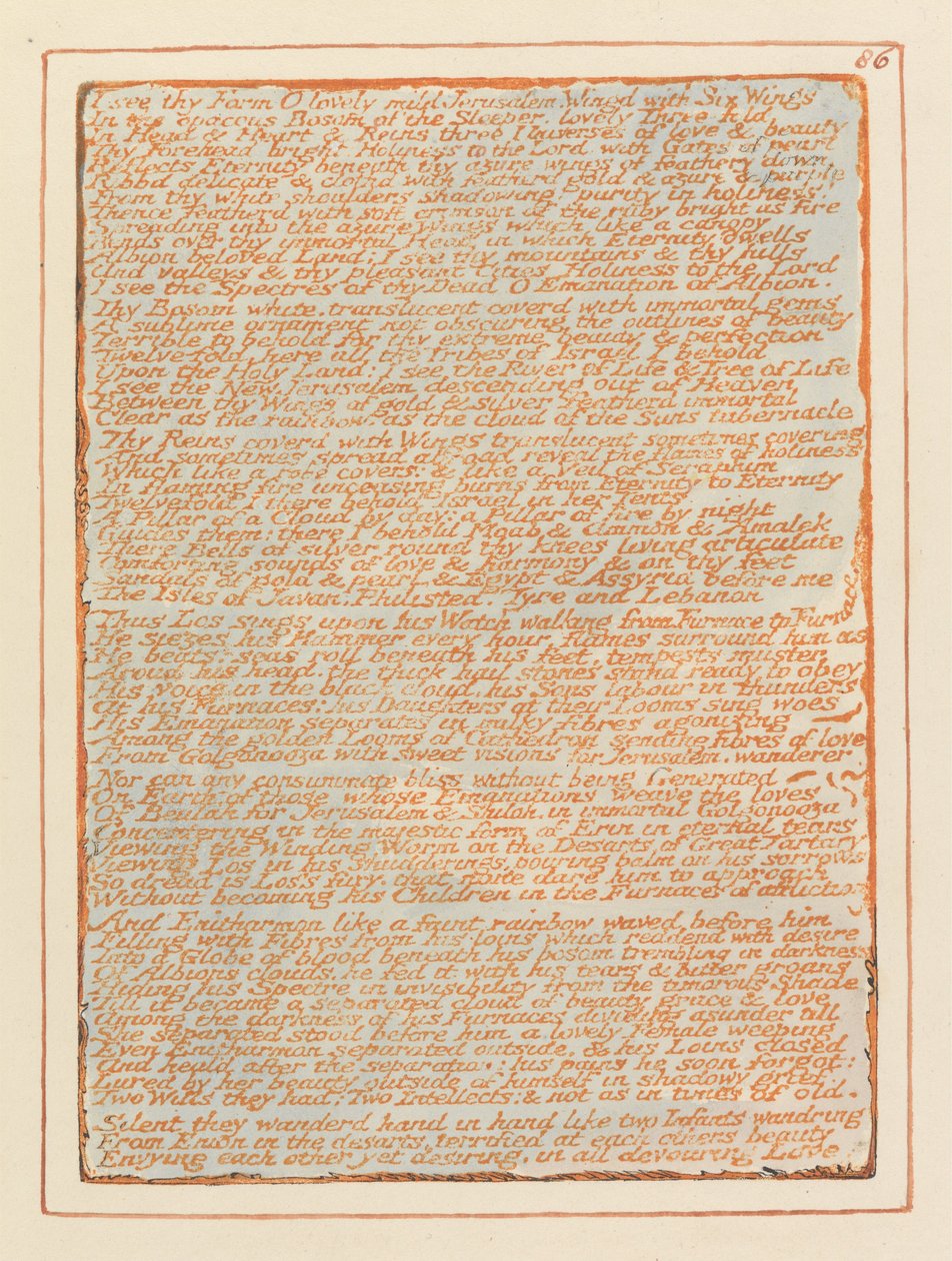 Gerusalemme, Tavola 86 da William Blake