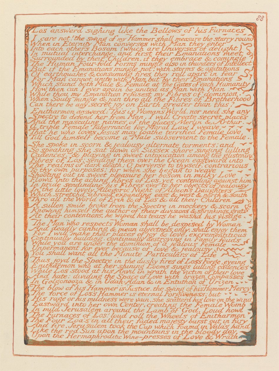 Gerusalemme, Tavola 88 da William Blake