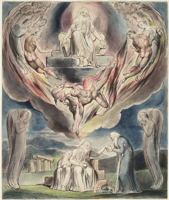 I sogni malvagi di Giobbe da William Blake