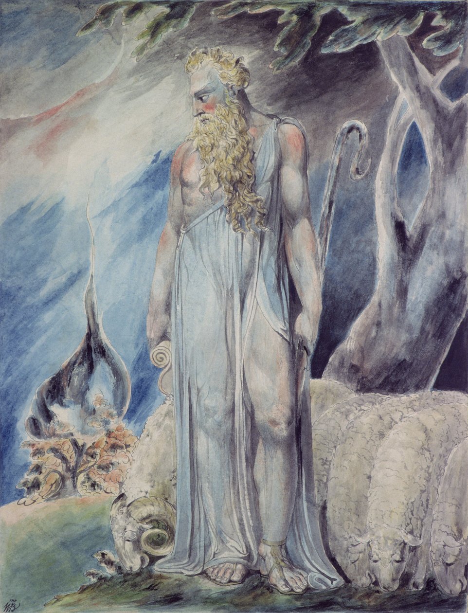 Mosè e il roveto ardente da William Blake