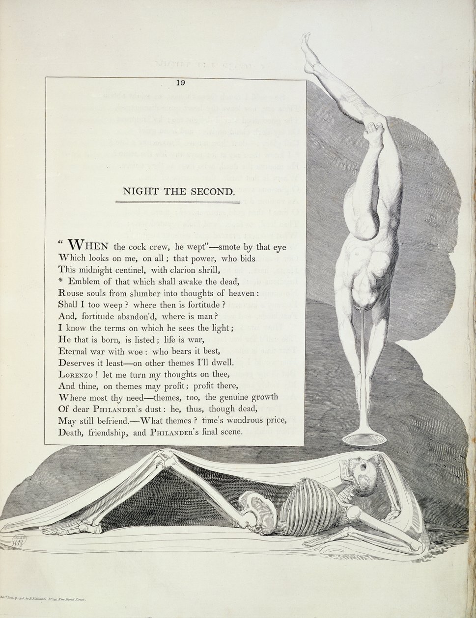 Pensieri Notturni, di Thomas Young (Tavola 5: La seconda notte), 1797 da William Blake