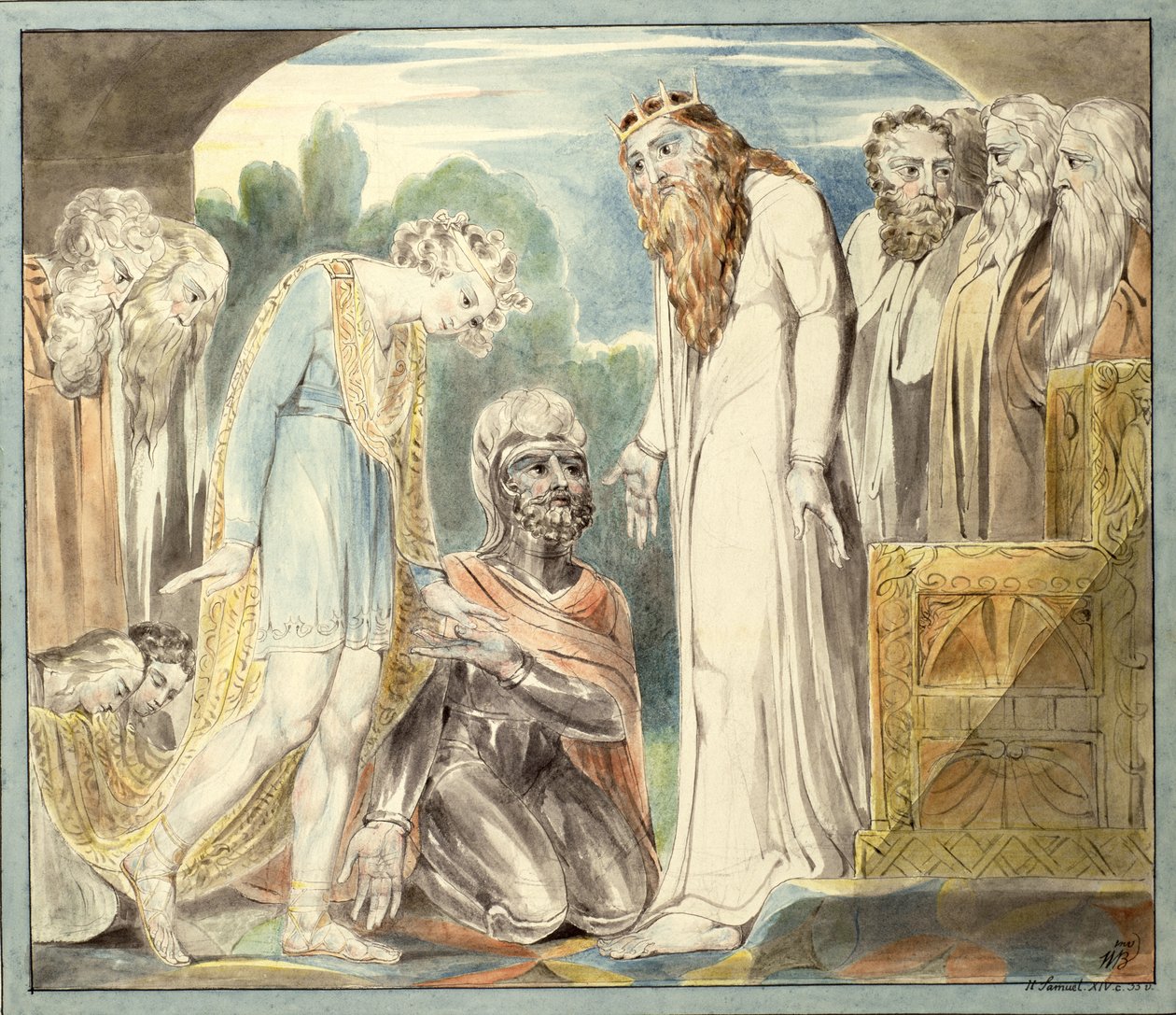 Perdono di Assalonne, c.1800-1803 da William Blake