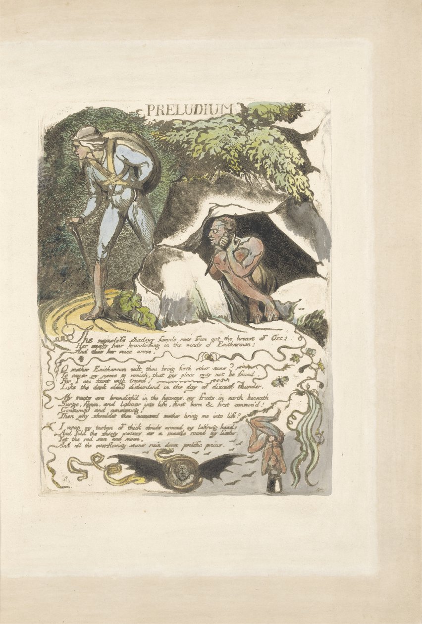 Preludium, tavola 3 da Europa. Una Profezia, 1823 da William Blake