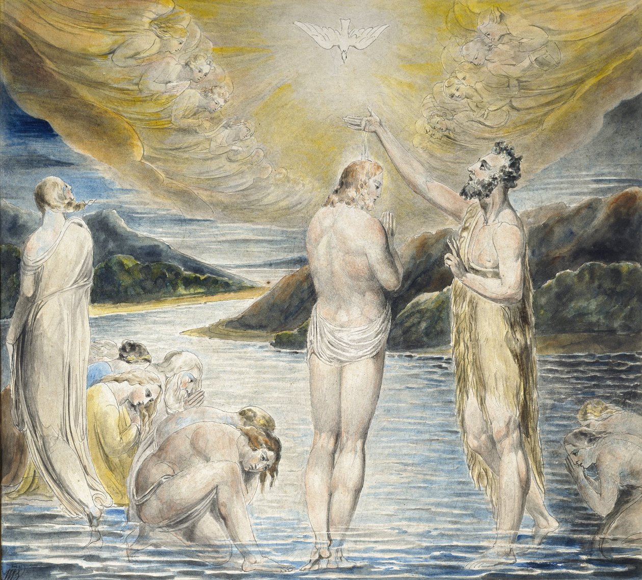 Il battesimo di Cristo, XIX secolo da William Blake