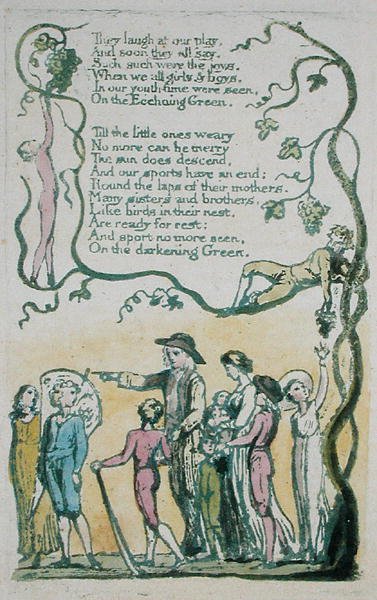 Il Verde Echeggiante, e Ridono al nostro gioco..., pl. 8 da Songs of Innocence da William Blake
