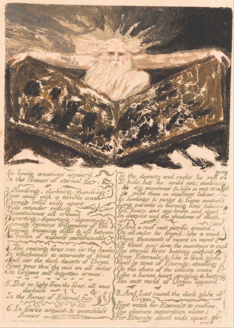 Il Primo Libro di Urizen, Tavola 6, Nelle Creazioni Viventi Apparve . . . . (Bentley 5) da William Blake