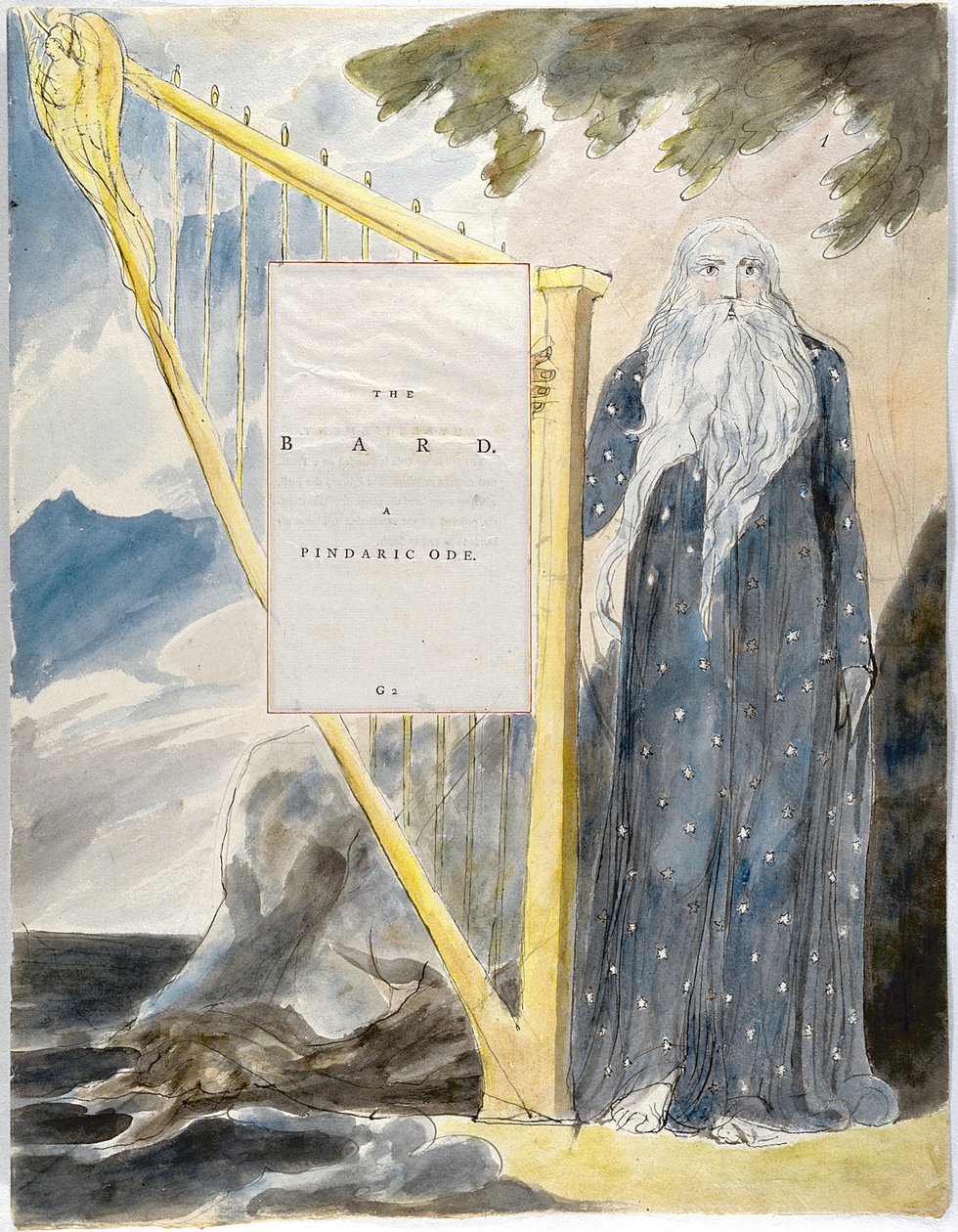 Le poesie di Thomas Gray, Design 53, Il bardo 01 da William Blake