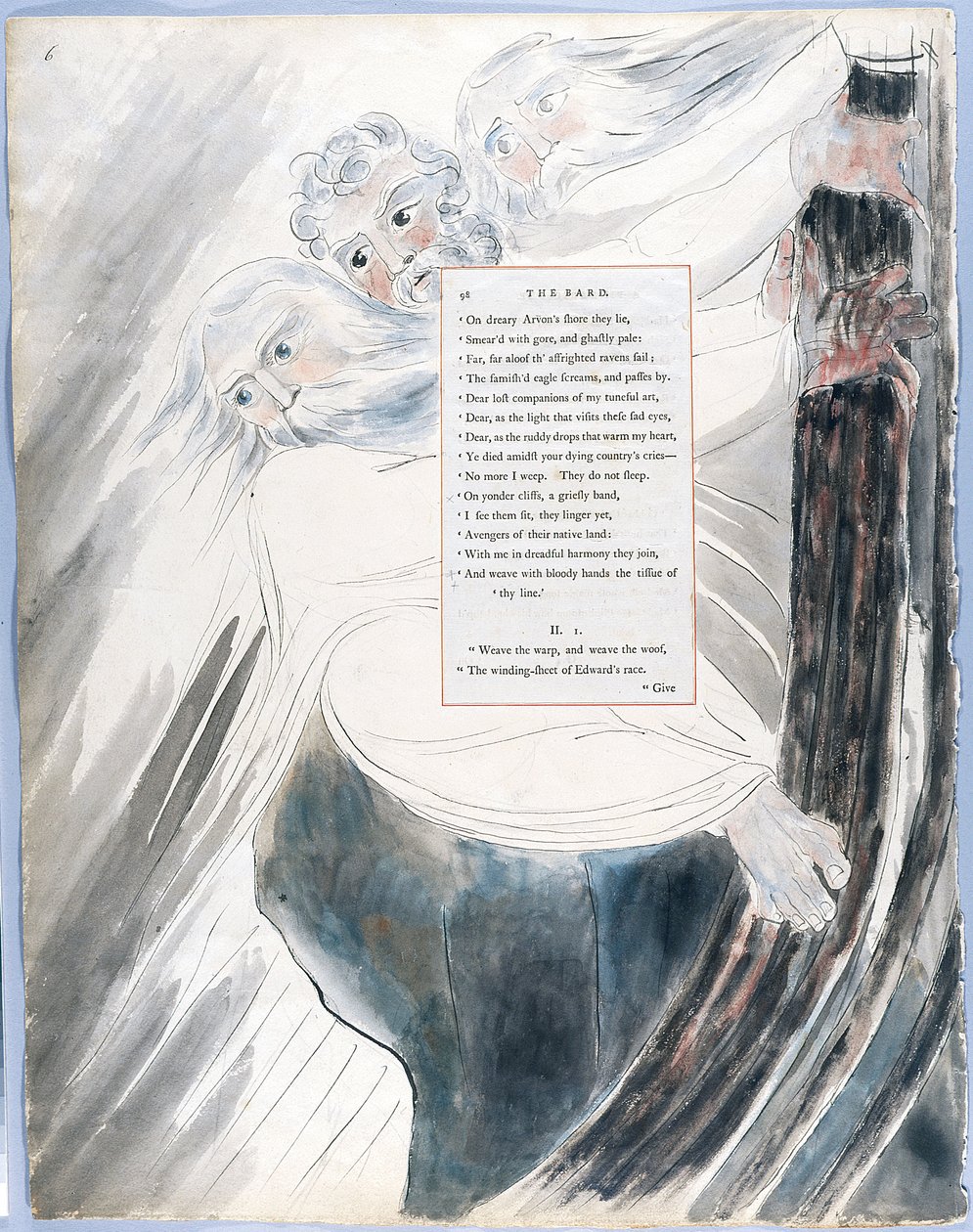 Le poesie di Thomas Gray, Design 58, Il bardo 06 da William Blake
