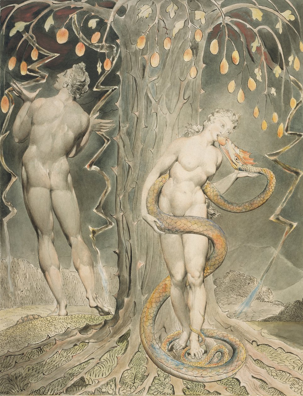 La Tentazione e la Caduta di Eva da William Blake